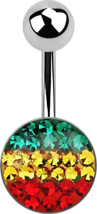 Image du produit Star Piercing Banane argentée avec motif à crans (Acier chirurgical 316L)