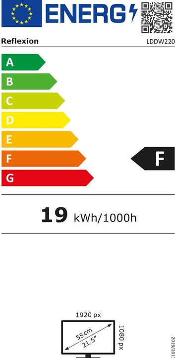 Energy Label Reflexion LED-TV 22 Zoll (22", LED)