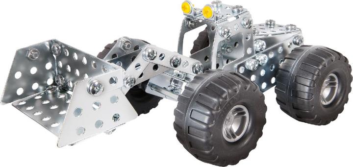 Produktbild Eitech C84 Metallbaukasten - Radlader, Modellfahrzeug mit 200 Bauteilen, Baustellenfahrzeug Modellba