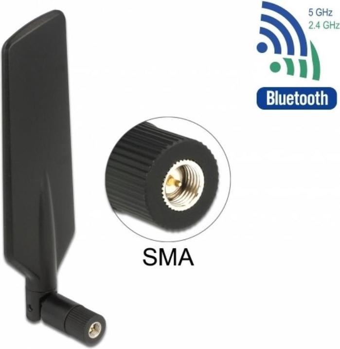 Image du produit Delock Antenne LTE/HSPA/GSM, connecteur SMA, noir (5G, GSM, 2G, 3G, 4G)