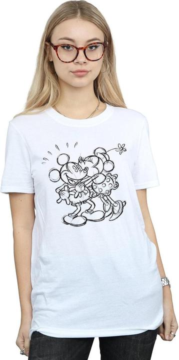 Image du produit Disney - T-shirt MICKEY AND MINNIE MOUSE KISS SKETCH - Femme (M)