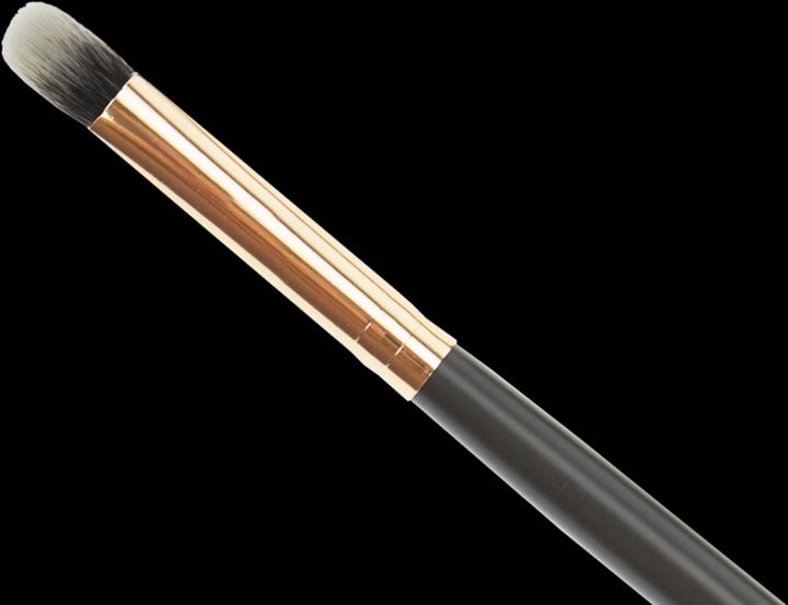 Produktbild Bananenpinsel mit kupferfarbener Zwinge, brauner Griff, Synthetikhaar (Eyeliner)