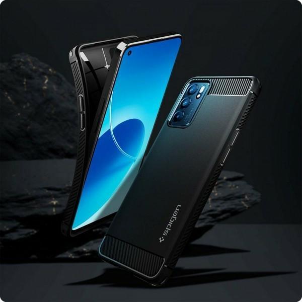 Actual product image Spigen RUGGED ARMOR OPPO RENO 6 5G MATTE Black (Oppo Reno 6 5G)