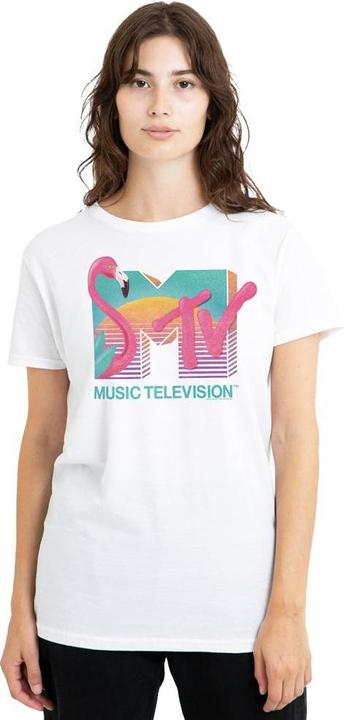 Actual product image MTV Unisex Adult Flamingo Logo T-Shirt (L)