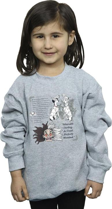 Actual product image Disney Girls 101 Dalmatians Miserable Darling Sweatshirt (140, 146)