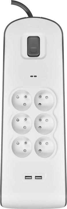 Produktbild Belkin BSV604ca2m Weiss 6 AC-Ausgänge 2 m (6 x, CEE 7/5, 2 m)