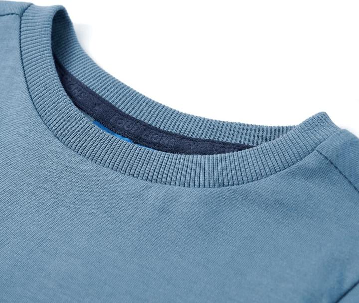 Immagine prodotto VidaXL Camicia da bambino a maniche lunghe blu medio 116,Materiale: 100 (116)