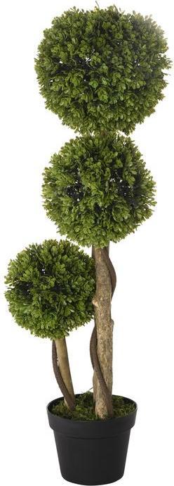 Immagine prodotto Swisshandel24 Pianta artificiale, bosso da 90 cm in vaso da fiori, protezione UV, pianta da appartamento per (90 cm)