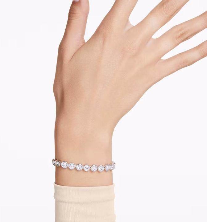 Actual product image Swarovski Imber Tennis Bracelet Round Cut White (20 cm, Swarovski Metal)