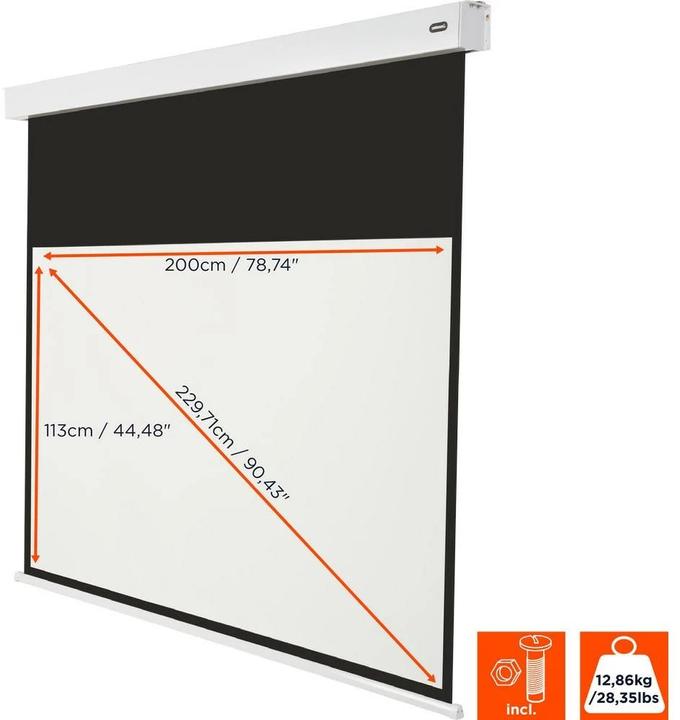 Actual product image Celexon Motor screen Battery V2.0 Motor Pro Plus 200x113 cm 16:9 (90.35", 16:9)