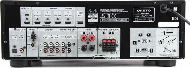 Image du produit Onkyo TX-SR393DAB (5.2 canaux, FM, DAB+)