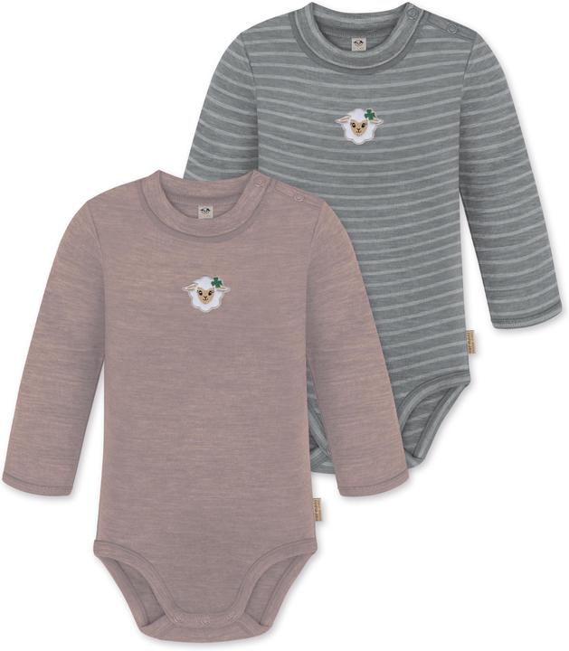 Normani 2er Pack Baby Merino Langarmbody „Tuai" - 9401