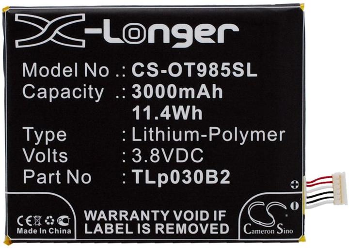 Actual product image NoName Battery for Alcatel One Touch Flash 2 etc