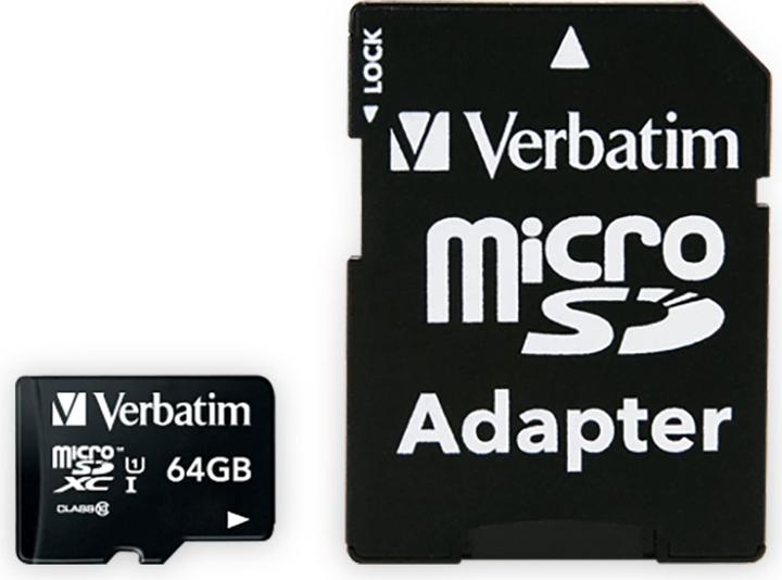 Verbatim Scheda Micro SDXC Classe 10 (64 GB, microSDXC, U1, UHS-I)