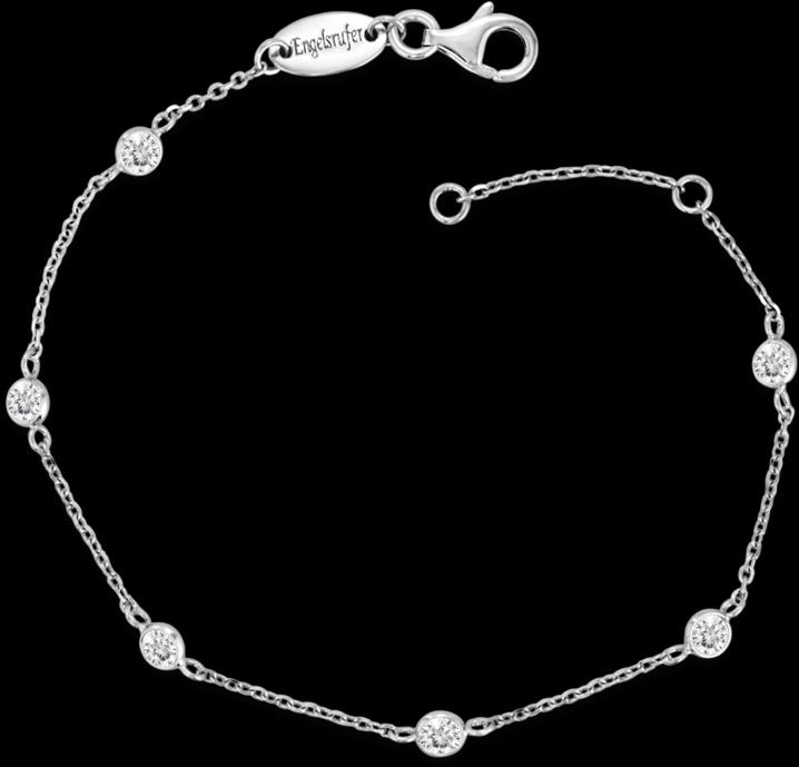 Immagine prodotto Engelsrufer Bracciale Moonlight (19 cm, Argento 925 rodiato)