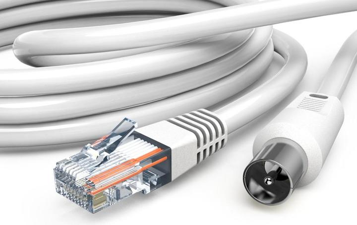 Actual product image Hama Antennen-Kabel - Koax-Stecker - RJ45-Stecker (75 dB, Antenna cable)