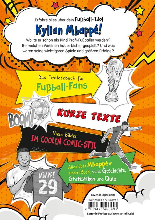 Produktbild Ravensburger Fussball-Stars - Alles über Mbappé (Deutsch, Simon Mugford, Ulrich Thiele, Dan Green, 2024)