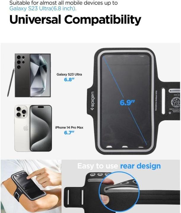 Productafbeelding Spigen Armband A703 6,9 zwart
