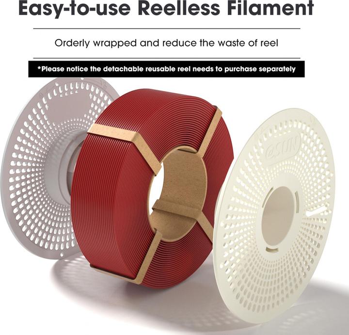Actual product image eSUN eSpool+ Abnehmbare Spule für Refill Filament (ABS, 210 g, White)