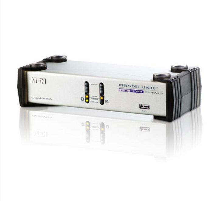 Produktbild Aten CS1742, 2-Port USB Hub KVM Switch mit VGA Dual-View