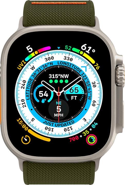 Produktbild Spigen Fit Lite Band für Apple Watch Series 42, 44, 45, 49 mm - khaki (42 mm, 44 mm, 45 mm, 49 mm, Nylon, Fabric, Stainless Steel)