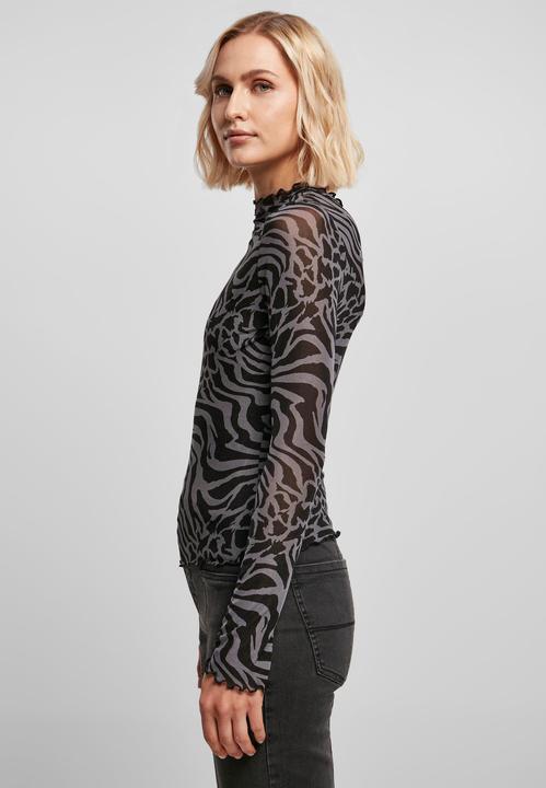 Produktbild Urban Classics Ladies AOP Mesh Turtleneck Longsleeve (M)
