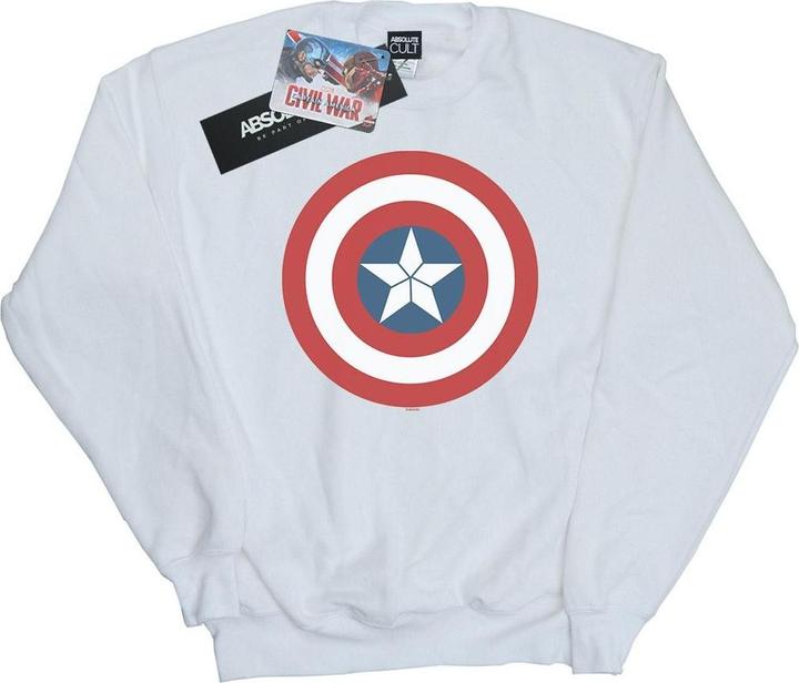 Actual product image Girls Captain America Civil War Shield Sweatshirt (140, 146)