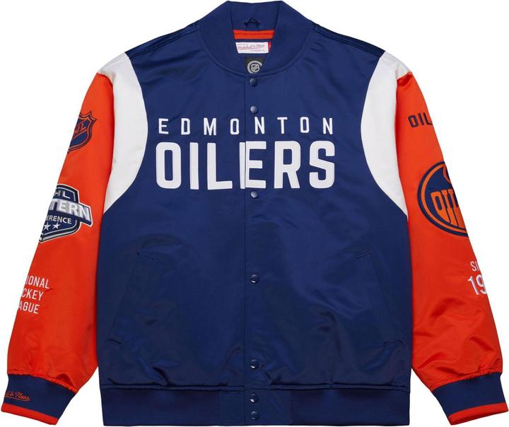 Image du produit Mitchell & Ness M&N Heavyweight Satin Veste NHL Edmonton Oilers (S)
