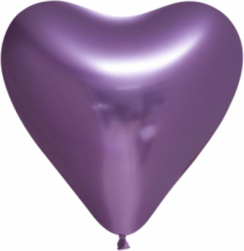 Image du produit Fiesta 50 Ballon en forme de coeur Chrome Lila 30 cm