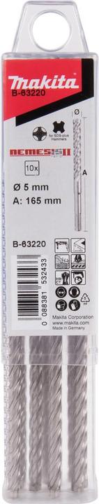 Actual product image Makita B-63220 SDS-PLUS Drill 5X100 / 165mm 10 pcs.NEMESIS2 (165 mm)