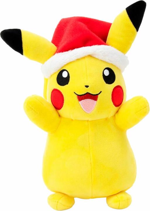 Jazwares Pokémon Plüschfigur Winter Pikachu mit Weihnachtsmütze 20 cm (20 cm)