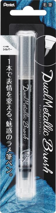 Image du produit Pentel Stylo pinceau Dual Metallic Brush (Argent, 1 x)