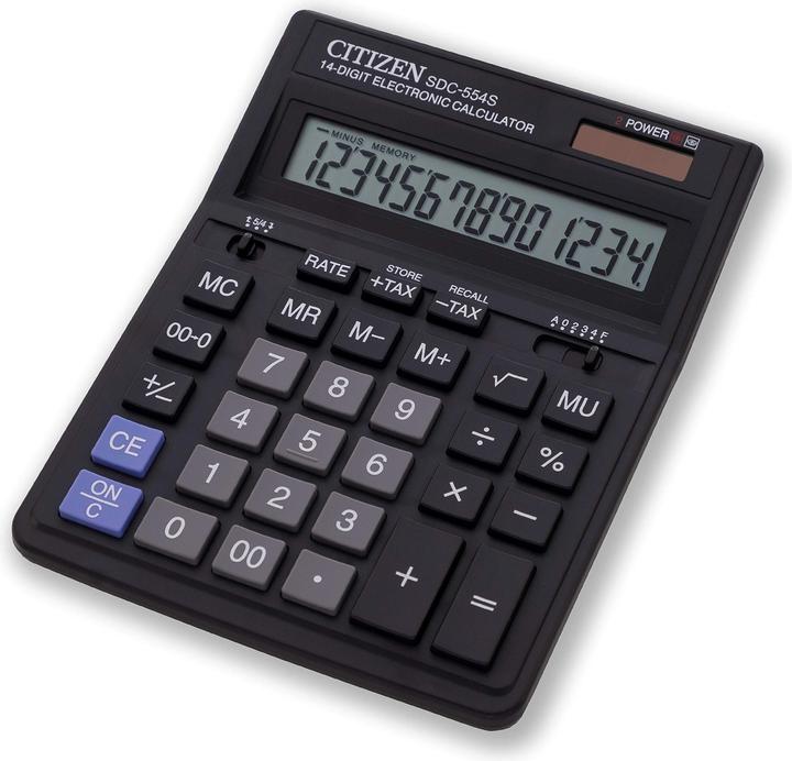 Actual product image Citizen SDC-554S Calculator Desktop Simple Calculator (Batteries)