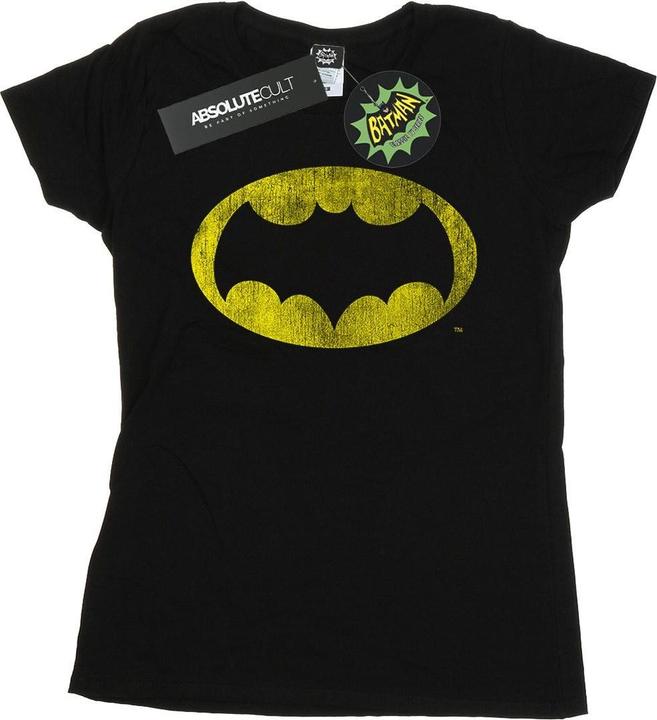 Batman TV Serie Distressed Logo Baumwolle TShirt