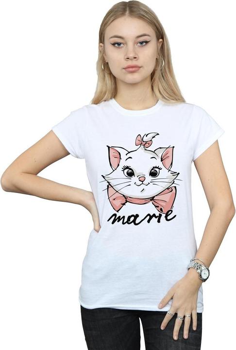 Actual product image Disney Womens/Ladies The Aristocats Marie Sketch Face Cotton T-Shirt (XL)