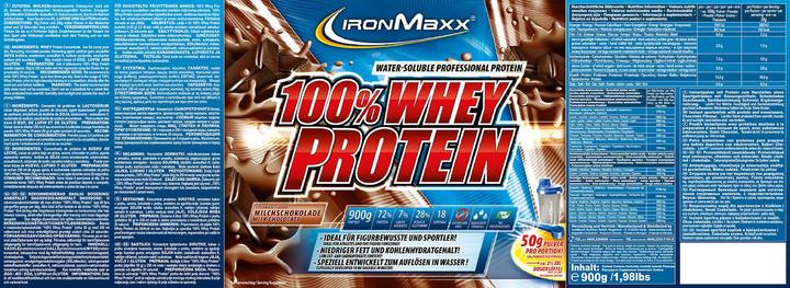Actual product image IronMaxx 100% Whey Protein (Chocolate, 1 pcs., 900 g)