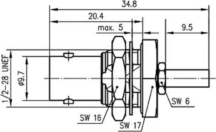 Actual product image Telegärtner BNC cable jack crimp G03 50 Ohm, crimp/crimp, A2913, Z04, G03 (RG-178 B/U)