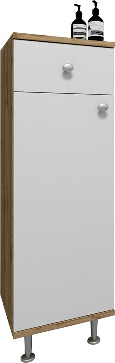 Produktbild VCM Holz Badmöbel Midischrank Badregal Badschrank Badezimmer Schublade Regal Nilosi (30 x 30 x 95 cm)