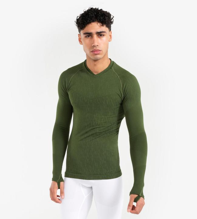 Produktbild Kipsta Damen/Herren Fussball Funktionsshirt langarm - Keepdry khaki (L)