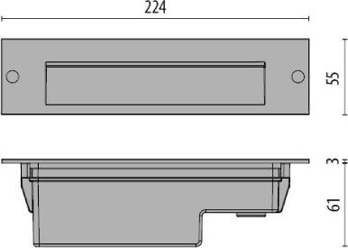 Actual product image PiL Spittler LED recessed wall light 304116 (250 lm)