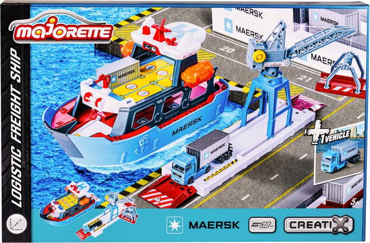 Actual product image Majorette Creatix Logistic Freight Ship+1 vehicle