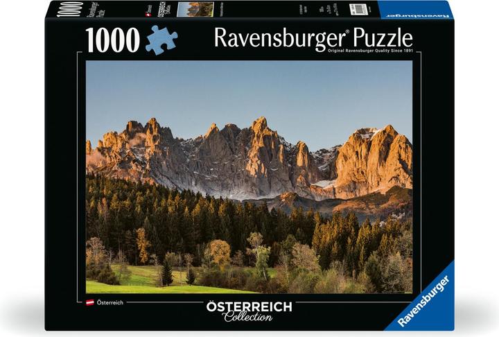Actual product image Ravensburger Puzzle 12000141 - Colourful splendour at the Wilder Kaiser - 1000 pieces jigsaw puzzle for adults (1000 pieces)