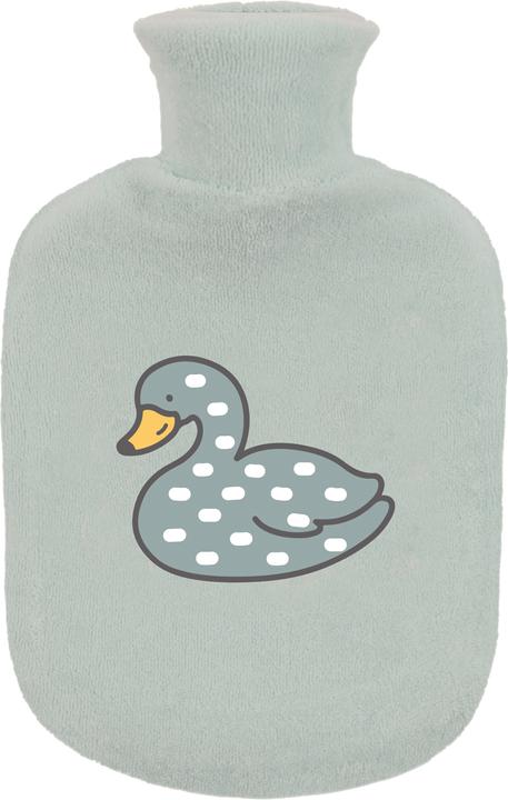 Actual product image Zewi Rubber bed bottle with terry cloth cover (0.80 l)