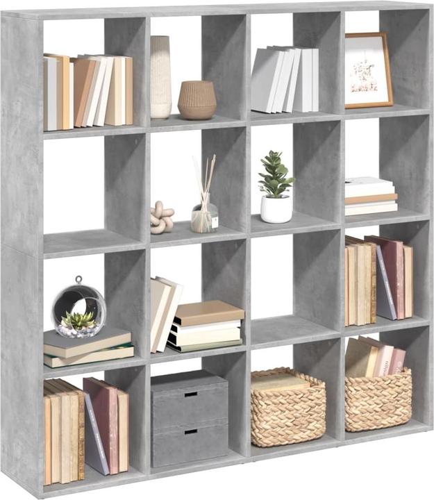 Actual product image VidaXL Bookcase Room divider Wall shelf Standing shelf Room divider Shelf Concrete grey (137.5 x 29 x 137.5 cm)