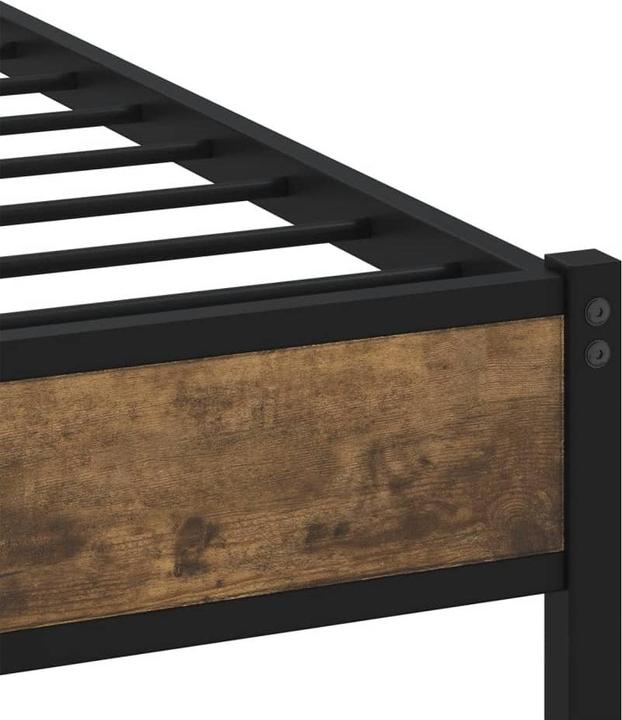 Image du produit VidaXL Lit métallique Lit sommier à lattes Lit simple Cadre de lit sans matelas 100x200cm (100 x 200 cm)