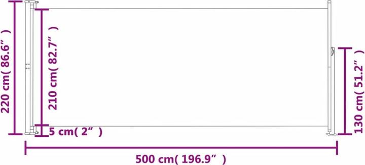 Produktbild VidaXL Seitenmarkise (5 m)