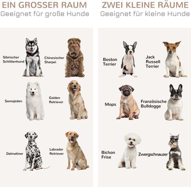 Immagine prodotto Swisshandel24 Gabbia per cani Gabbia per animali domestici con parete divisoria rimovibile Box per cani Gabbia (Gabbia per cani)