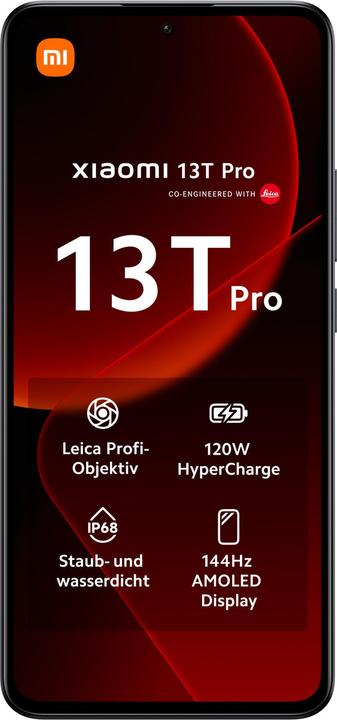 Produktbild Xiaomi 13T Pro (512 GB, Black, 6.67", Dual SIM, 50 Mpx, 5G)