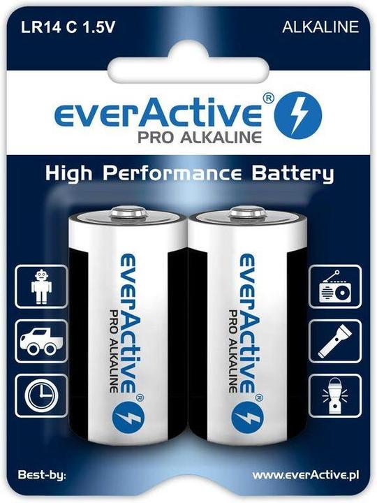 Everactive Alkaline batteries Pro LR14 C - blister card - 2 - Battery - Baby (C) (2 pcs., C, 8000 mAh)