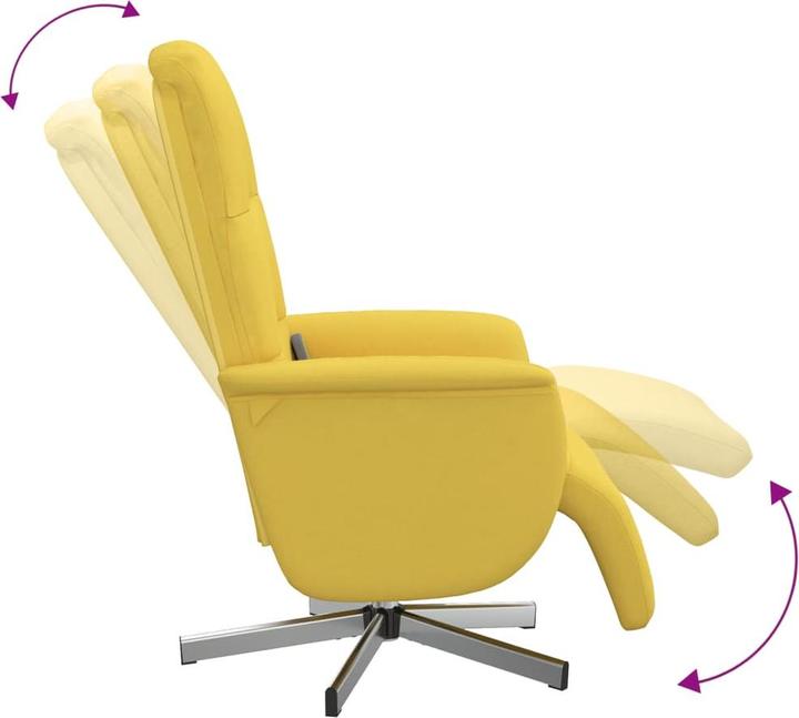 Image du produit VidaXL Fauteuil de massage avec repose-pieds Tissu jaune clair,couleur